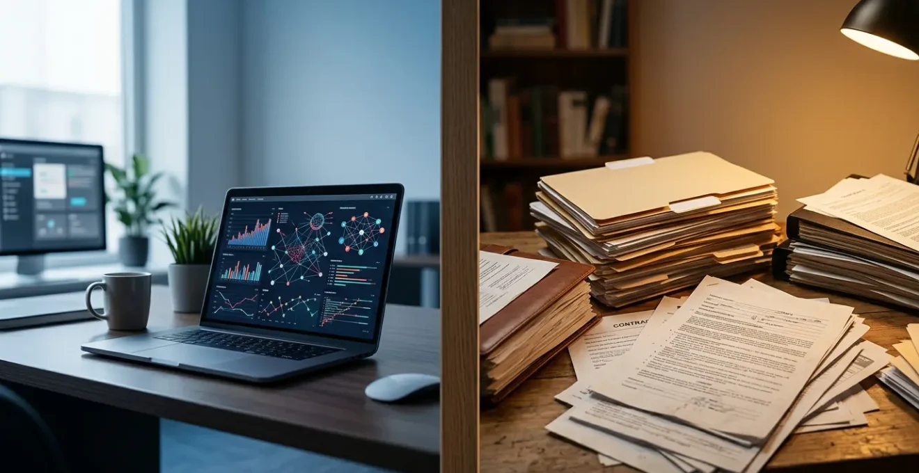 Scène professionnelle illustrant le risque de réclamation lié à une erreur informatique dans le secteur de l'assurance et des services numériques