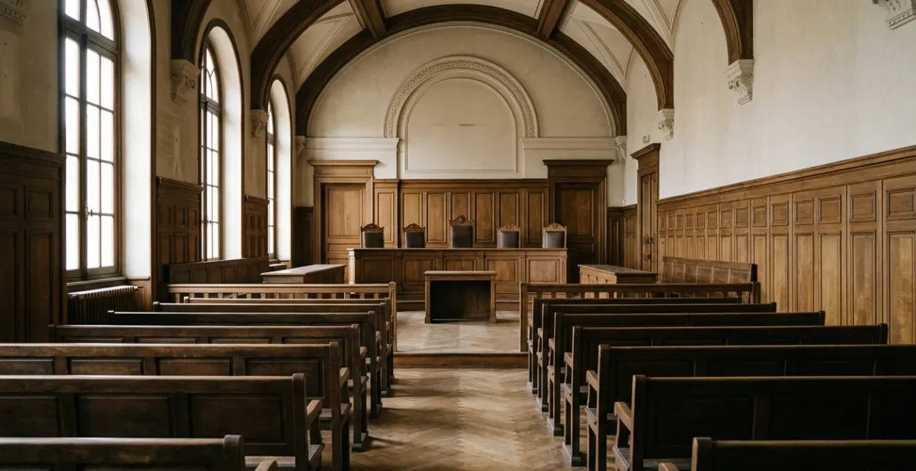 Salle d'audience du conseil de prud'hommes lors d'un litige entre employeur et salarié