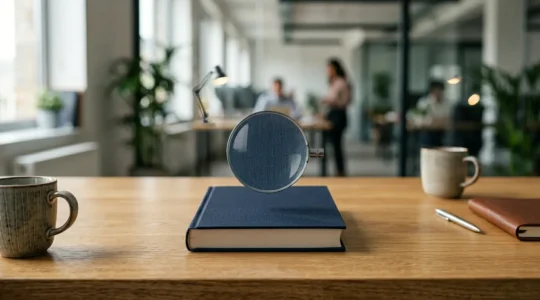 Document de garanties mutuelle entreprise avec loupe de vérification