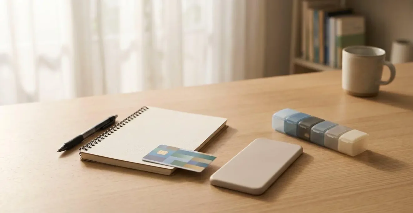 Préparation d'une téléconsultation avec documents médicaux essentiels à portée de main