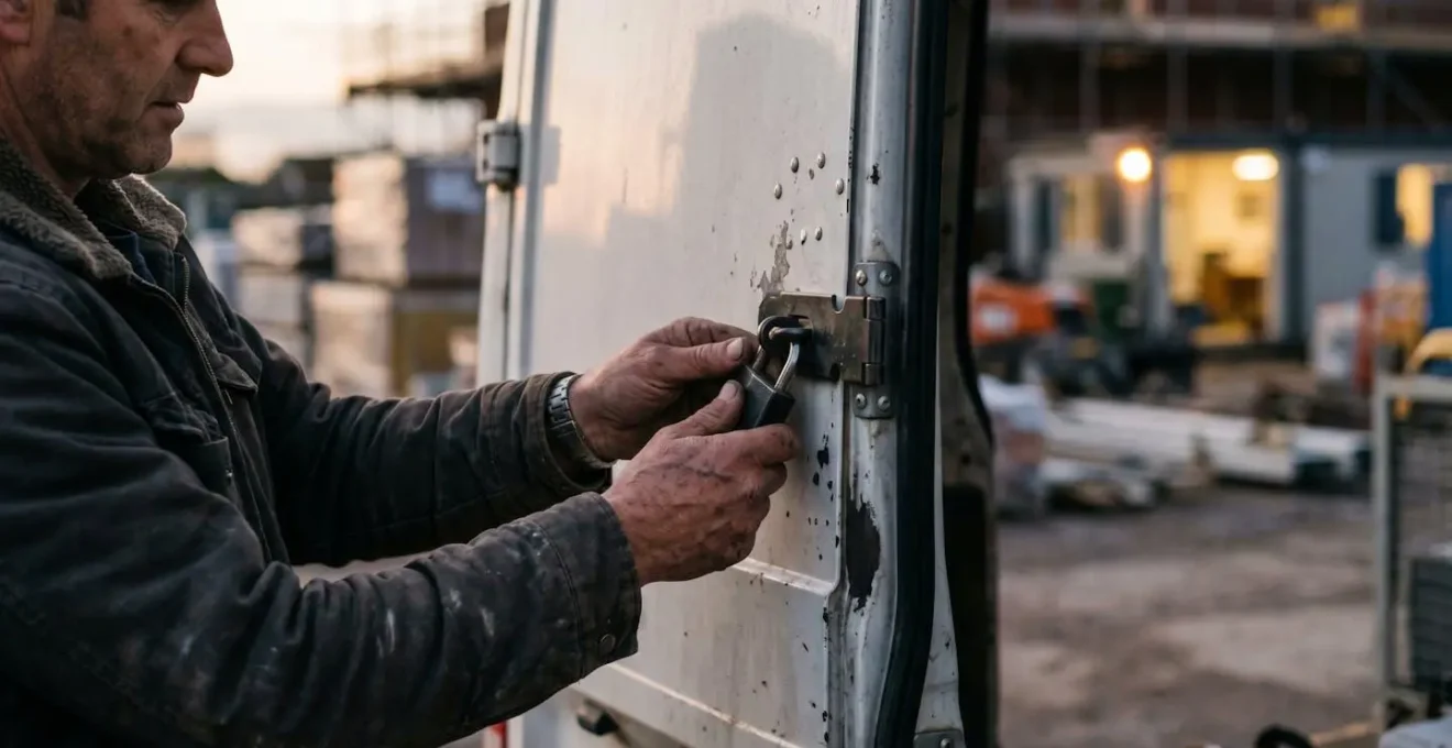 Véhicule professionnel sécurisé avec système de protection anti-vol